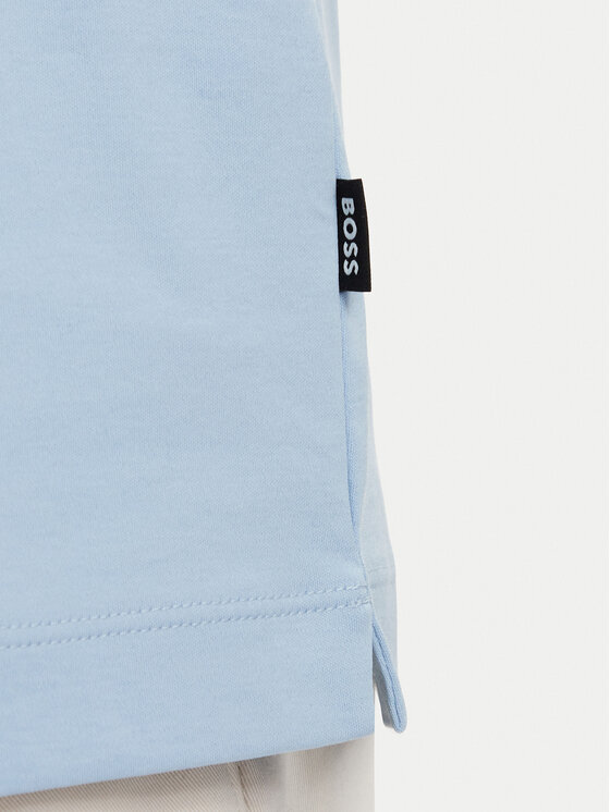 BOSS BOSS Тениска с яка и копчета C-Parris 50555829 Светлосин Regular Fit