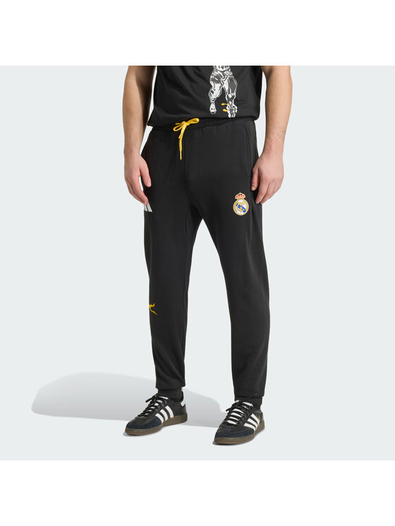 adidas adidas Spodnie materiałowe Real Madrid Czarny Regular Fit