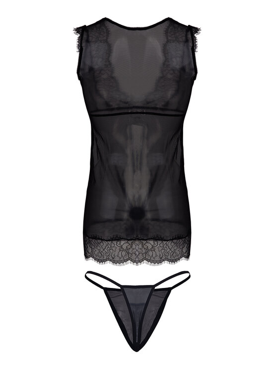 DKaren Lingerie DKaren Lingerie Komplet bielizny Noemi Czarny Slim Fit