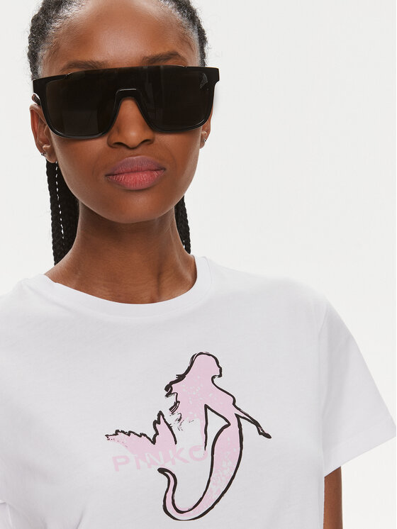 PINKO Pinko T-shirt 100789 A1OC Bijela Regular Fit