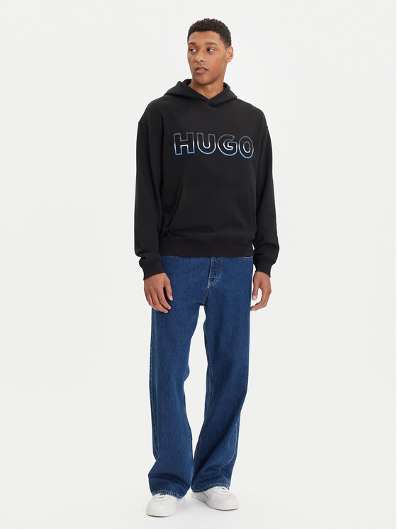 HUGO HUGO Bluză Nogudi 50549151 Negru Regular Fit
