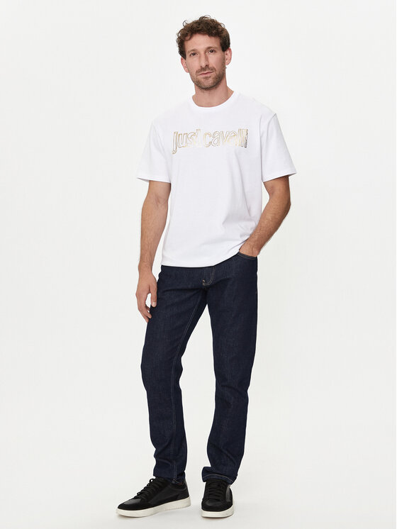 Just Cavalli Just Cavalli T-shirt 76OAHG15 Bijela Regular Fit