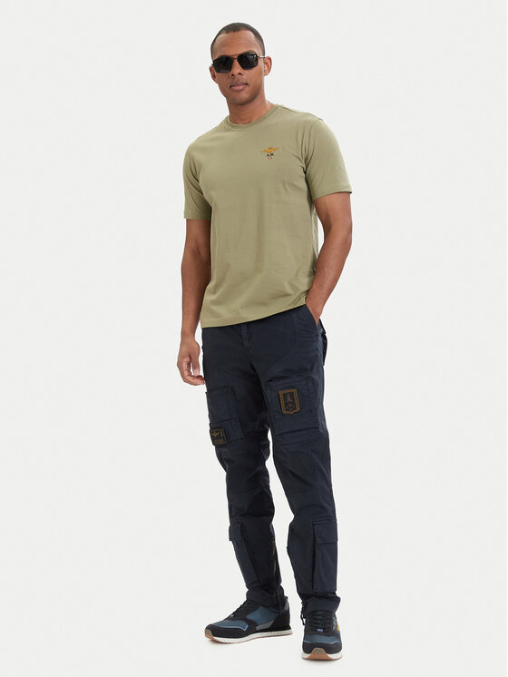 Aeronautica Militare Aeronautica Militare Spodnie cargo Iconic Anti-G 261PA1387UCT01493 Granatowy Regular Fit