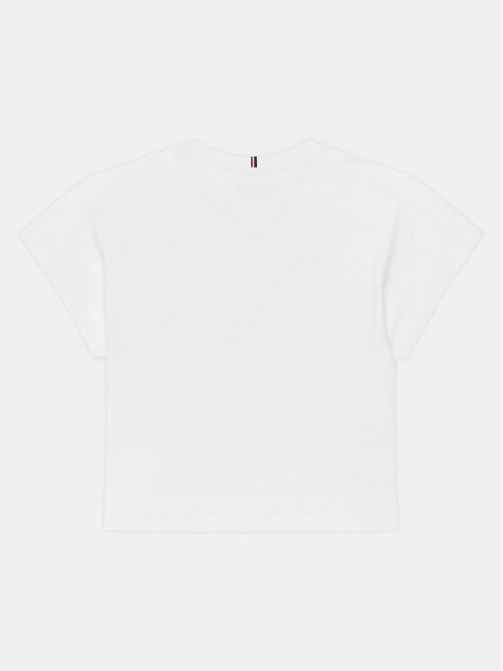Tommy Hilfiger Tommy Hilfiger T-Shirt KG0KG08525 D Biały Regular Fit