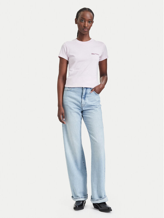 Karl Lagerfeld Jeans Karl Lagerfeld Jeans Тишърт A1W17004 Светлорозов Slim Fit