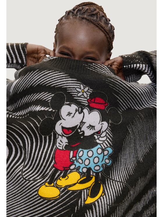 Desigual Desigual Maglione JERS_HUG MICKEY Nero Casual Fit