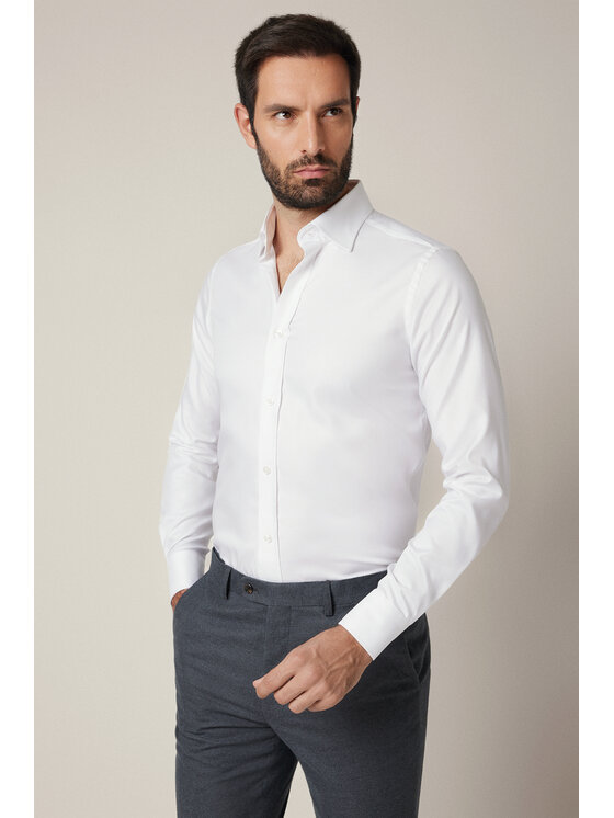 Lancerto Lancerto Koszula Assunta KO073225000010 Biały Slim Fit
