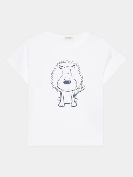United Colors Of Benetton T-Shirt - Kinderkleidung, Größe 82 Weiß 3I1XA1030