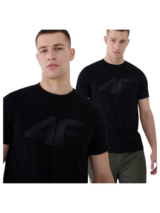 4F 4F T-shirt 4FWMM00TTSHM2257-20S Nero Regular Fit