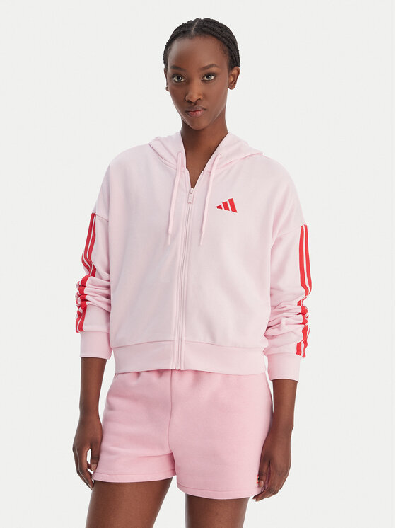 adidas adidas Bluză Essentials 3-Stripes KD4789 Roz Regular Fit