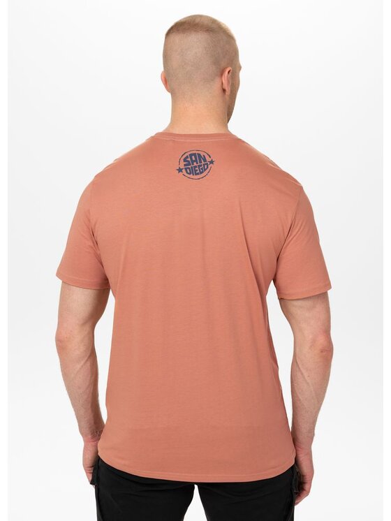 PITBULL PITBULL T-Shirt Koszulka męska SAN DIEGO SUN L Pomarańczowy Regular Fit