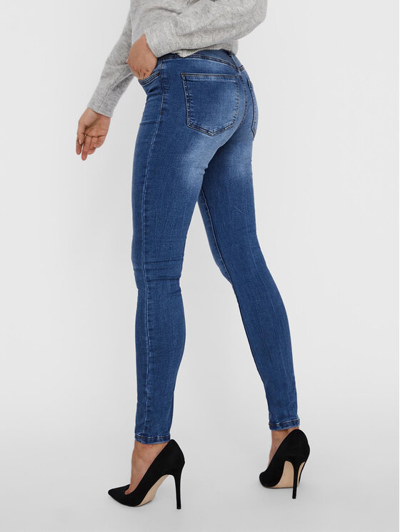 Vero Moda Vero Moda Blugi Tanya 10222531 Bleumarin Skinny Fit