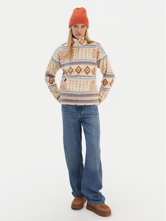 Roxy Roxy Felpa di pile Live Out Loud ERJPF03169 Beige Relaxed Fit