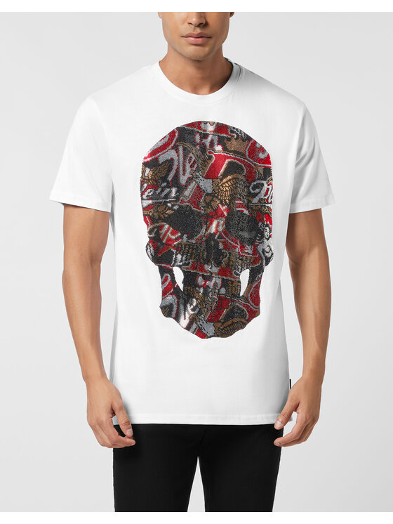 PHILIPP PLEIN PHILIPP PLEIN T-Shirt 26235 Biały Regular Fit