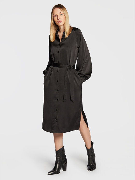 Samsøe Samsøe Samsøe Samsøe Hemdkleid Nika F21400139 Schwarz Regular Fit