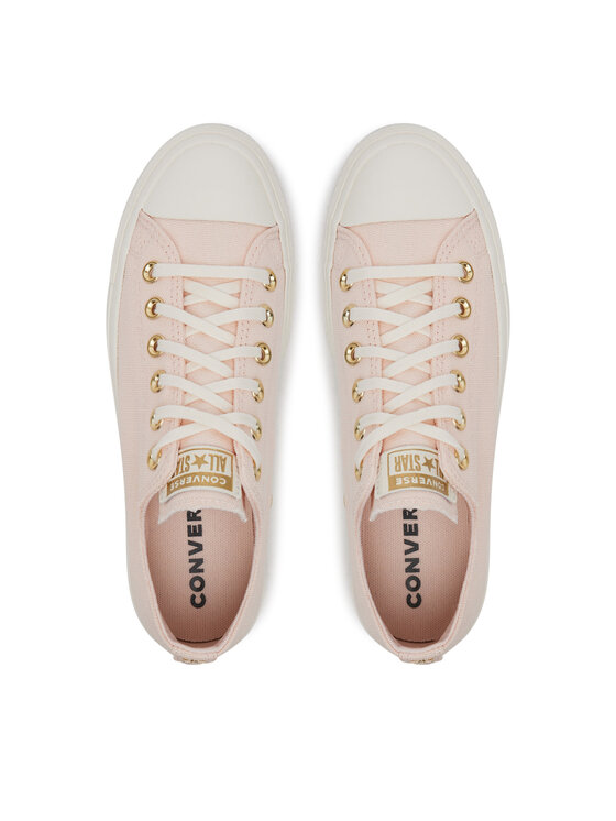 Converse Converse Plátěnky Chuck Taylor All Star Lift Platform Gold A12584C Růžová