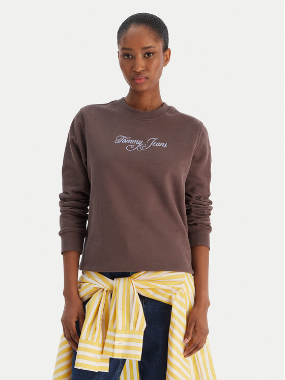 Tommy Jeans Tommy Jeans Світшот Essential DW0DW21922 Коричневий Regular Fit