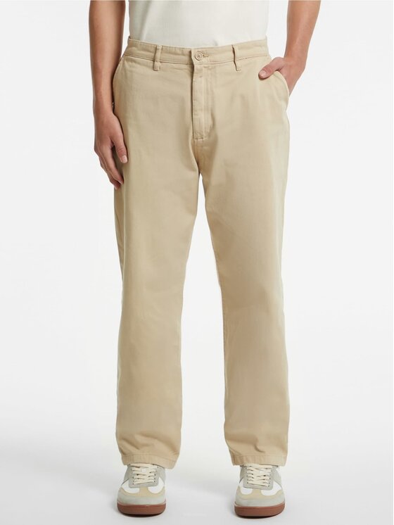 Guess Jeans Guess Jeans Spodnie materiałowe 166057 Beżowy Regular Fit
