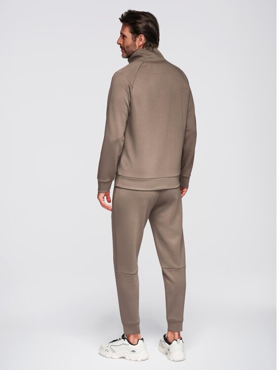 Ombre Ombre Komplet dresowy Z117 Brązowy Regular Fit