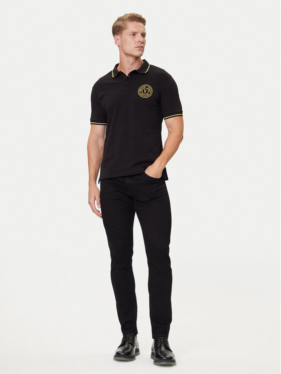 Versace Jeans Couture Versace Jeans Couture Polo 79GAGT00 CJ01T Czarny Slim Fit