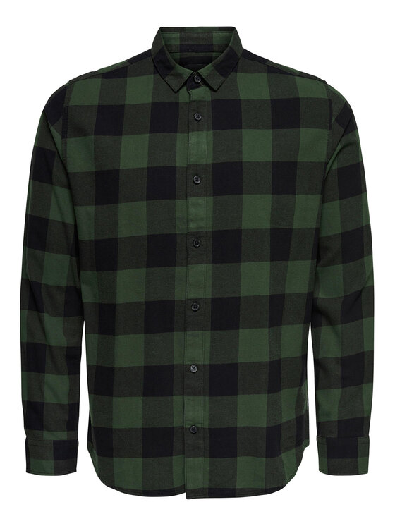 Only & Sons Only & Sons Hemd Gudmund 22007112 Grün Slim Fit