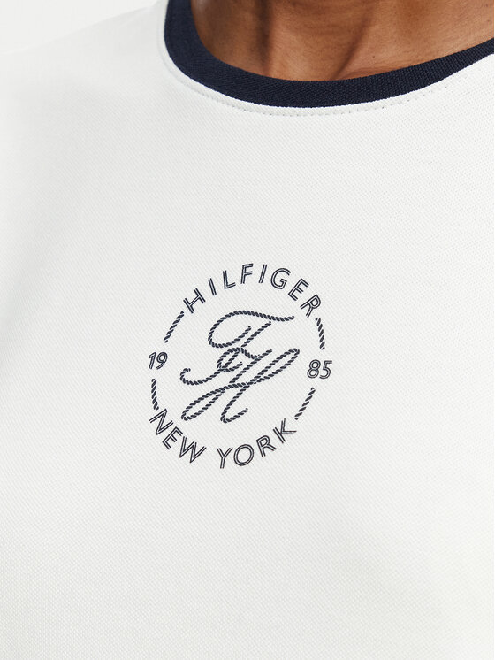 Tommy Hilfiger Tommy Hilfiger T-krekls Th Roundal WW0WW50032 Balts Regular Fit