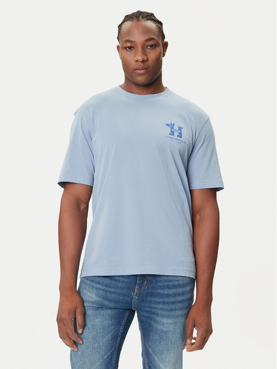 HUGO HUGO T-Shirt Nedix 50543483 Błękitny Regular Fit