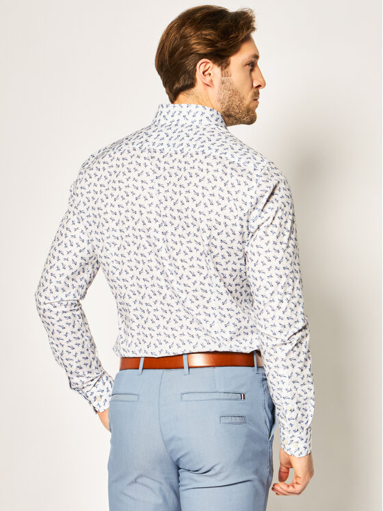 Strellson Strellson Hemd Sereno 30020147 Weiß Slim Fit