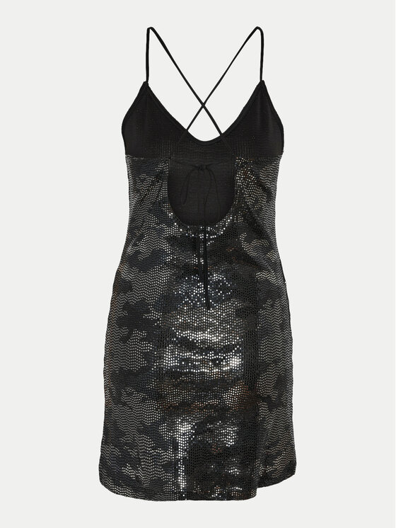 Noisy May Noisy May Φόρεμα κοκτέιλ Shimmer 27032000 Μαύρο Slim Fit