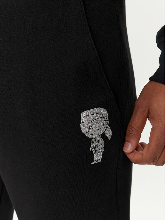 KARL LAGERFELD KARL LAGERFELD Teplákové kalhoty 705433 542941 Černá Regular Fit