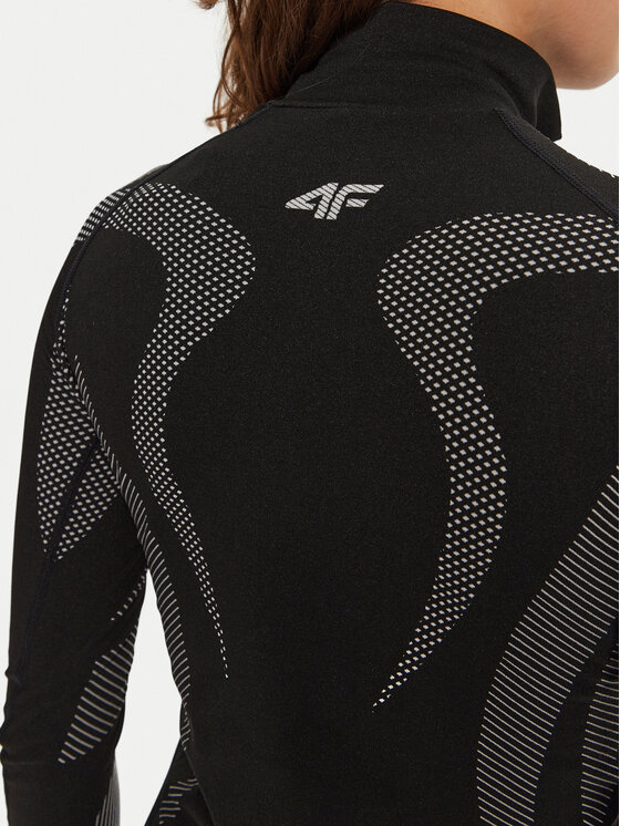 4F 4F Termo bielizeň vrchné diely 4FWAW24USEAF160 Čierna Slim Fit
