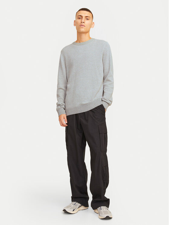 Jack & Jones Jack & Jones Sweter Globe 12258139 Szary Regular Fit