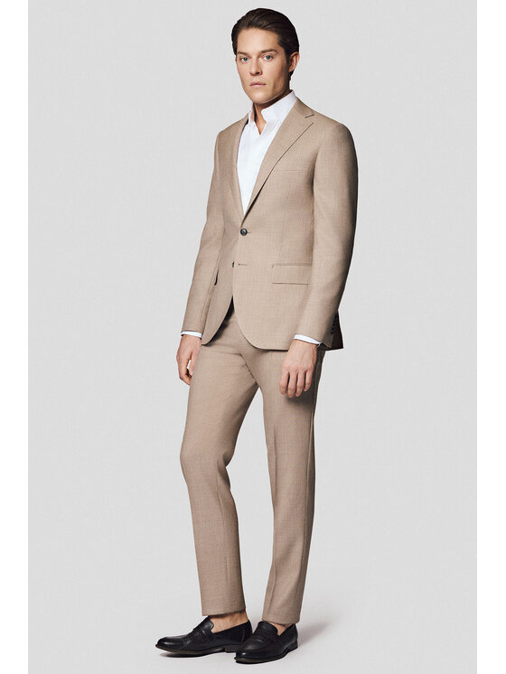 Lancerto Męski Garnitur, rozmiar 182/108/94, Beżowy, Varma GA073125000006
