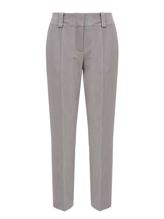 Entelier Entelier Spodnie garniturowe regulowane Szary Comfortable Fit