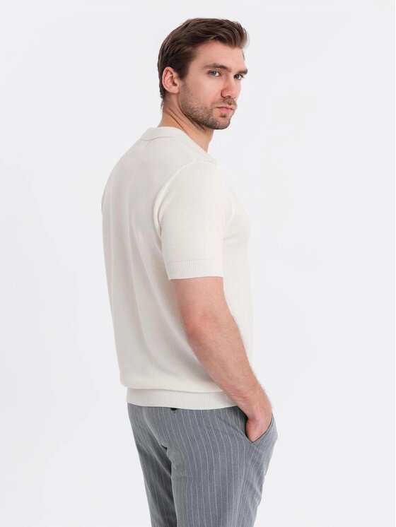 Ombre Ombre Polo OM-POSS-0117 Écru Regular Fit