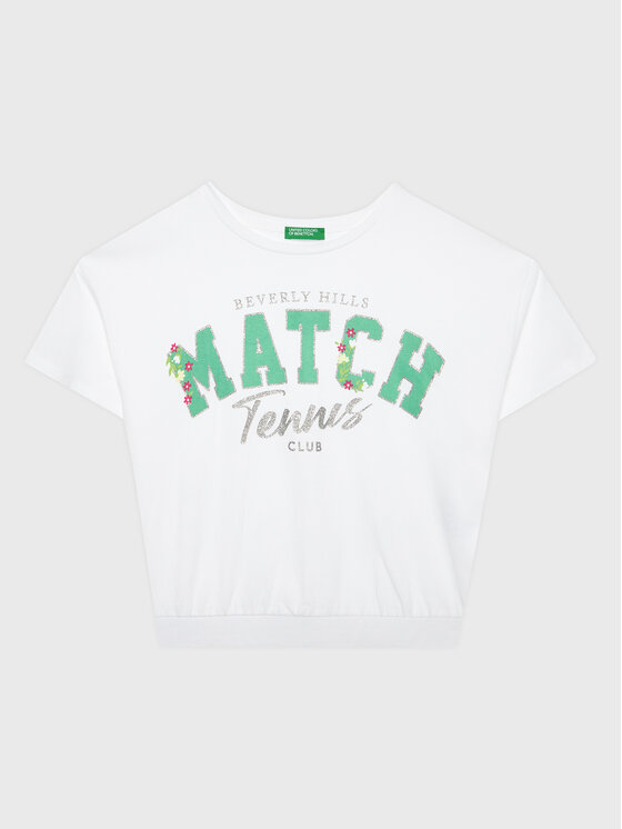 United Colors Of Benetton United Colors Of Benetton Majica 3096C10BA Bela Boxy Fit