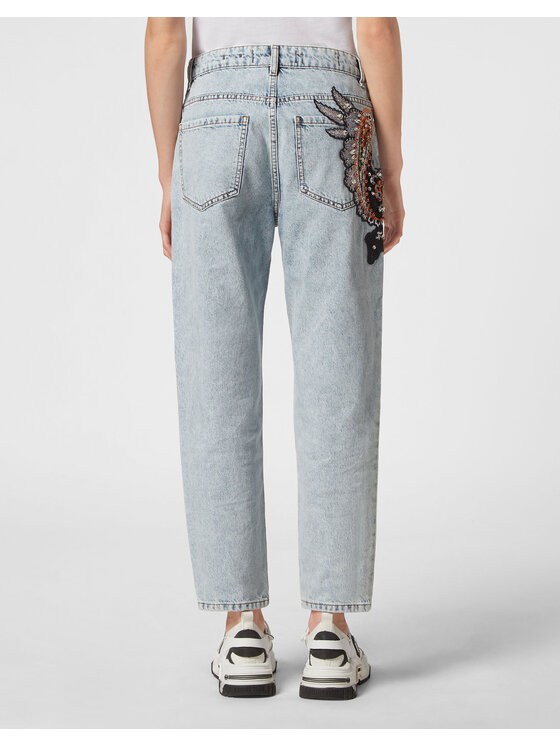 PHILIPP PLEIN PHILIPP PLEIN Jeansy 7441 Błękitny Mom Fit