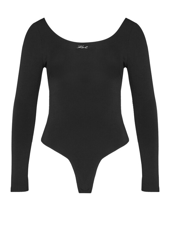 KARL LAGERFELD KARL LAGERFELD Body A4W47021 Schwarz Slim Fit
