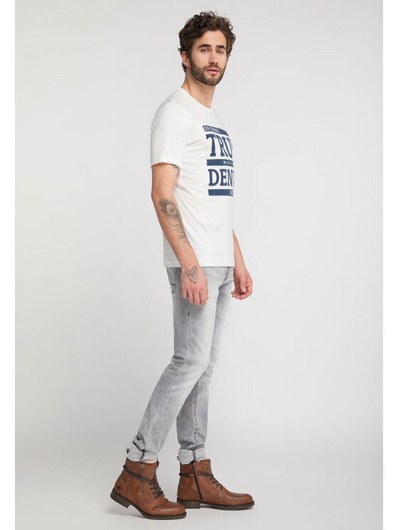 Mustang Mustang T-shirt ALEX C PRINT Bianco Regular Fit