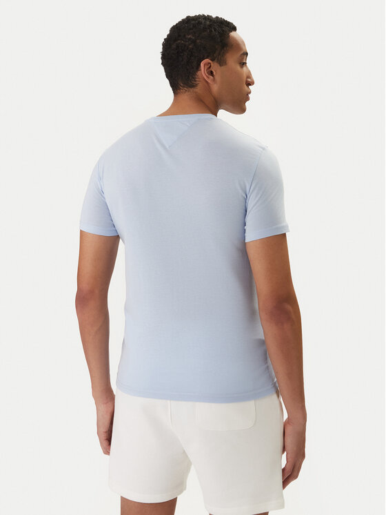 Tommy Jeans Tommy Jeans T-Shirt DM0DM20363 Světle modrá Slim Fit