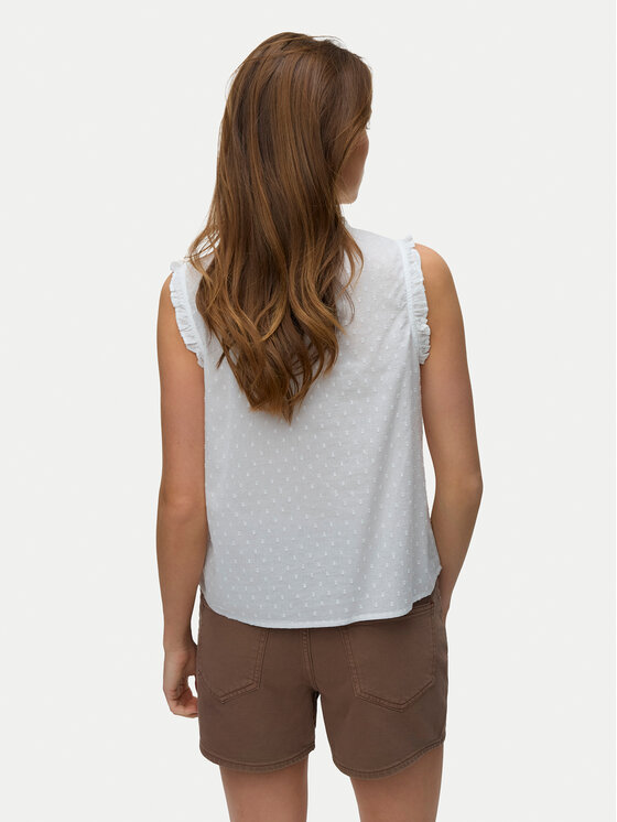 Vero Moda Vero Moda Top Trine 10342734 Bílá Regular Fit