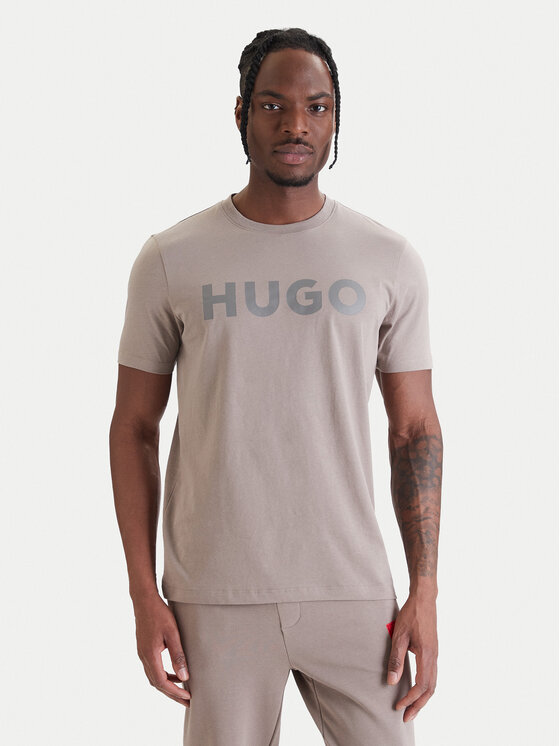 HUGO HUGO Тишърт Dulivio 50467556 Кафяв Regular Fit