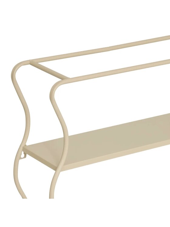 MIAhome MIAhome Półka metalowa, falista, beżowa Judy 40x12x58 cm Beżowy