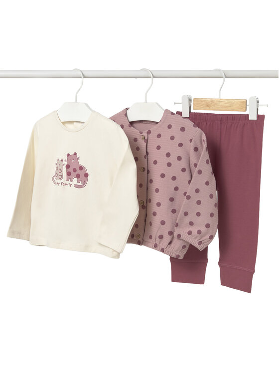 Mayoral Mayoral Set majica, majica dugih rukava i leggins 2743 Ružičasta Regular Fit