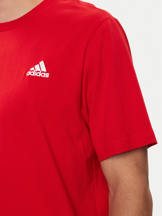 adidas adidas T-särk Essentials Single Jersey Embroidered Small Logo T-Shirt IC9290 Punane Regular Fit