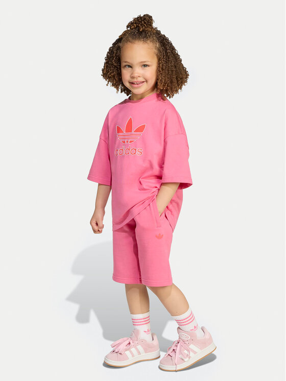 adidas adidas Komplekti kuuluvad t-särk ja šortsid Big Logo Execution KA0222 Roosa Loose Fit