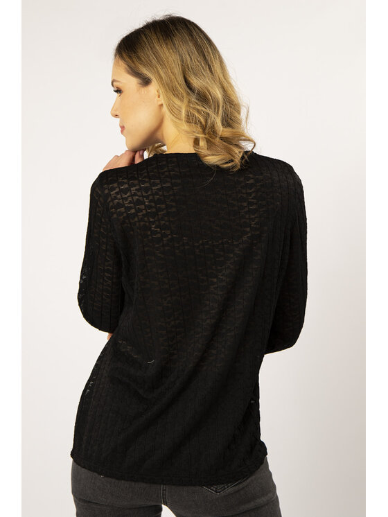 QUIOSQUE QUIOSQUE Halenka 1OM004249 Černá Regular Fit