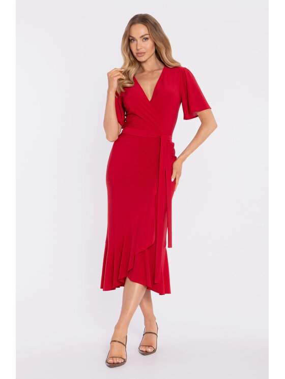 Made of Emotion Made of Emotion Abito da cocktail M912 Rosso A-Line Fit