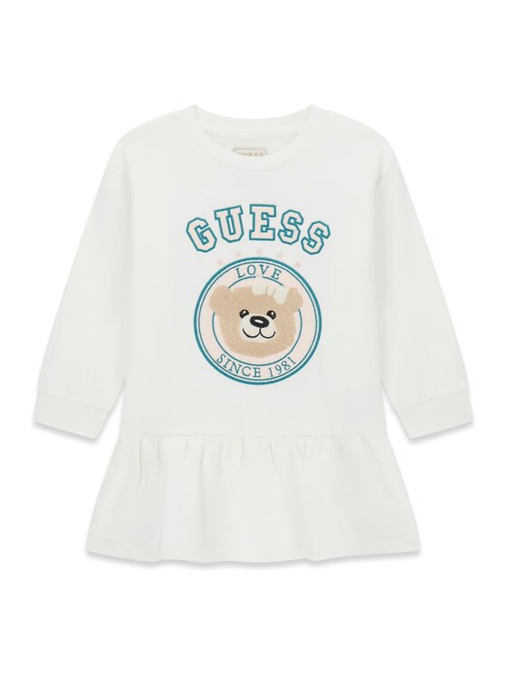 Guess Kids Guess Kids Sukienka codzienna 183734 Beżowy Classic Fit