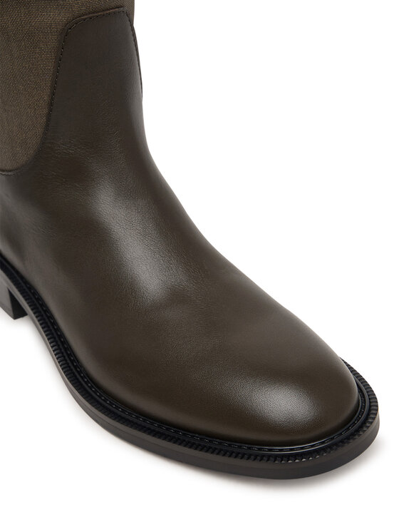 Coccinelle Coccinelle Kozačky ve vojenském stylu Pansy Waxed E4 V63 43 01 01 Khaki